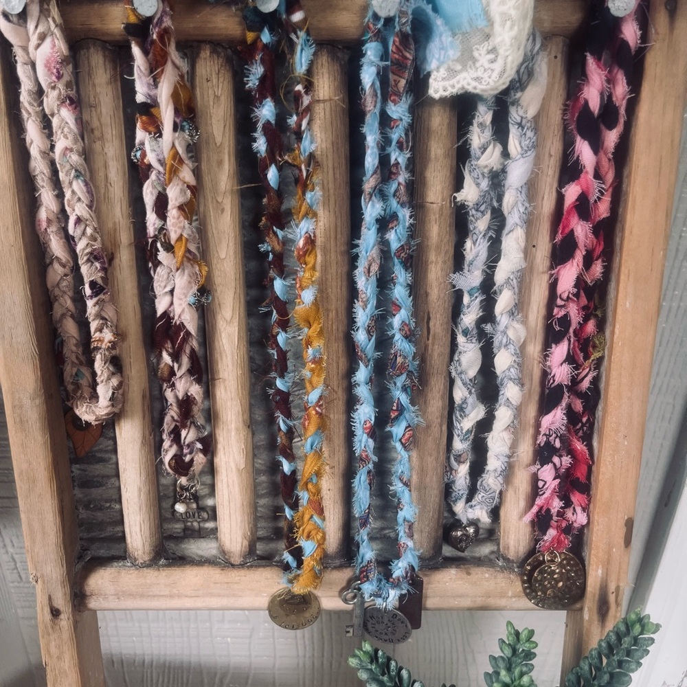 Colorful Braided Necklaces with Charms
